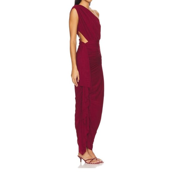 Superdown Juliet Midi Dress in Oxblood - Picture 2 of 4